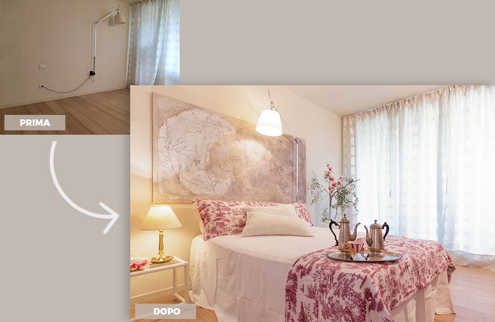 Home staging prima e dopo case vuote