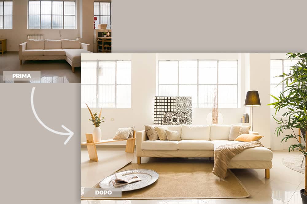 home staging prima e dopo case arredate